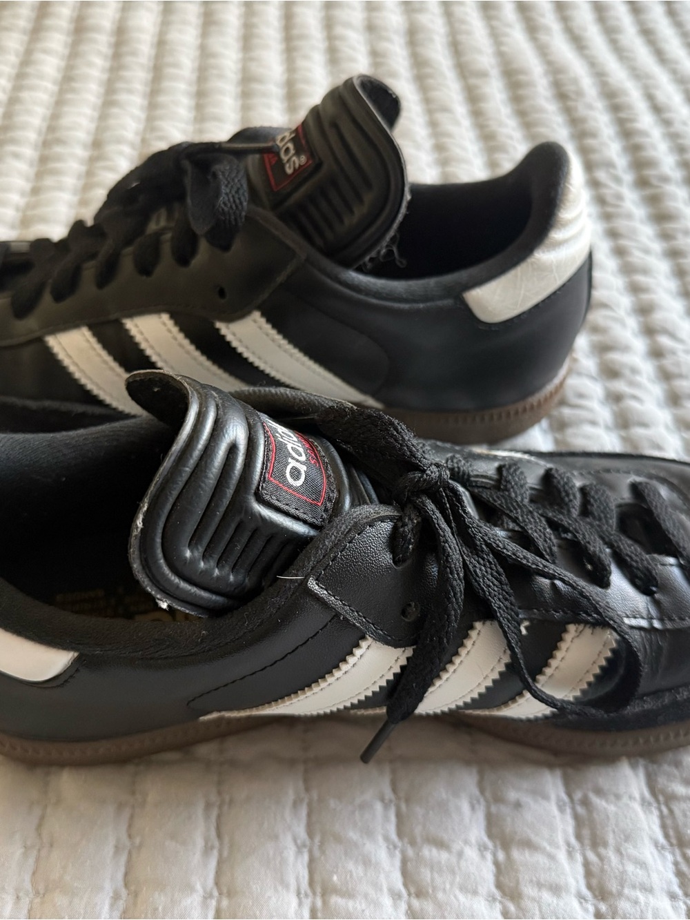 adidas Black & White Samba Classic Leather Sneakers - Picture 2 of 4